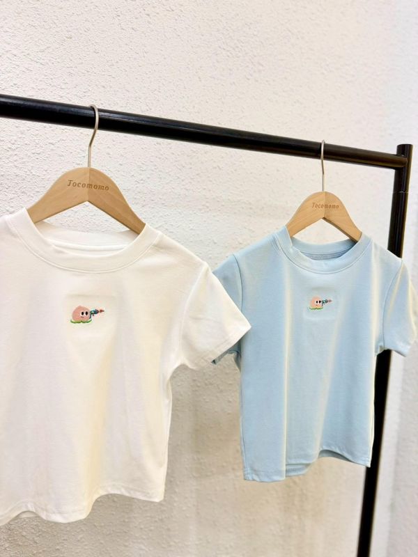 自訂款-桃子水槍刺繡圓領上衣 (MIT) 