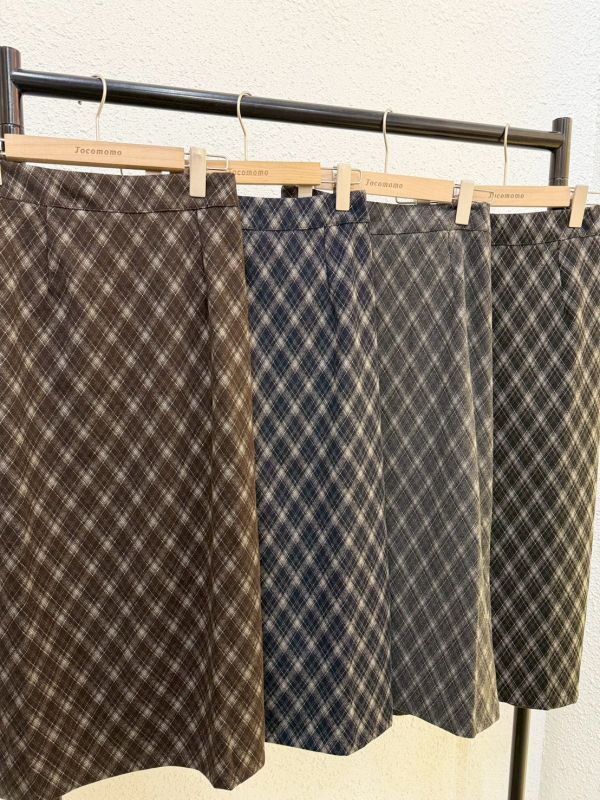 日常小菱格紋長裙 (冬) 