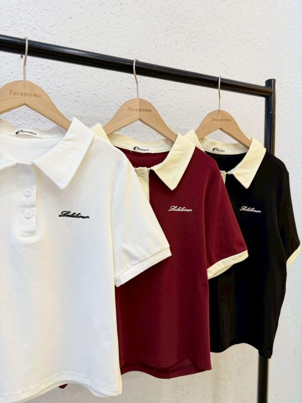 百搭翻領短袖上衣 