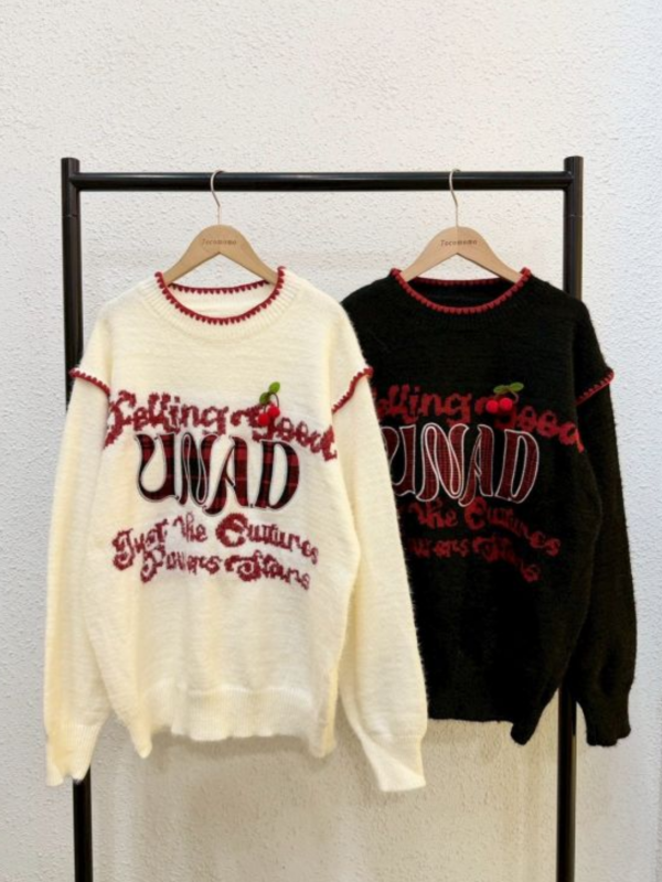 可愛字母櫻桃毛衣 