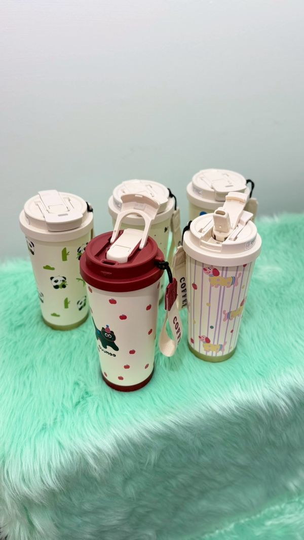 可愛插畫提帶咖啡杯 