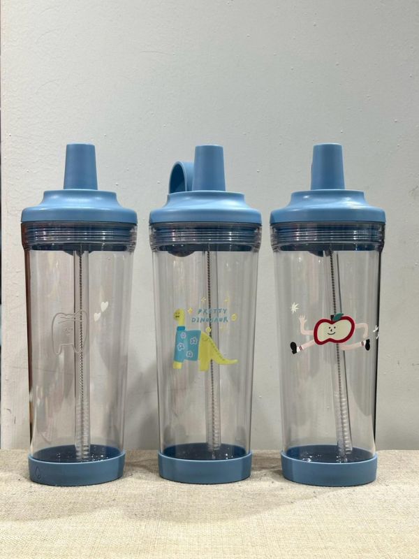 可愛透明吸管水壺 