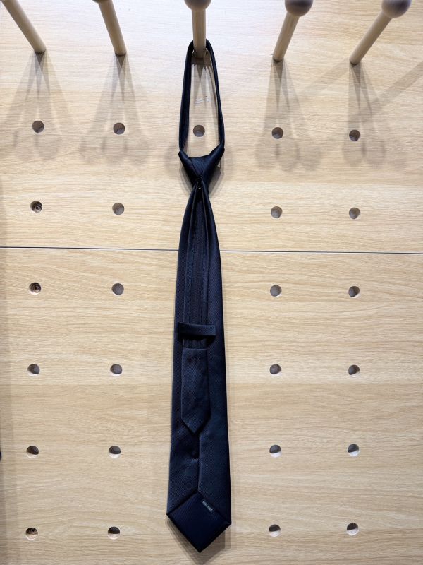 日常校園風拉鍊長領帶 