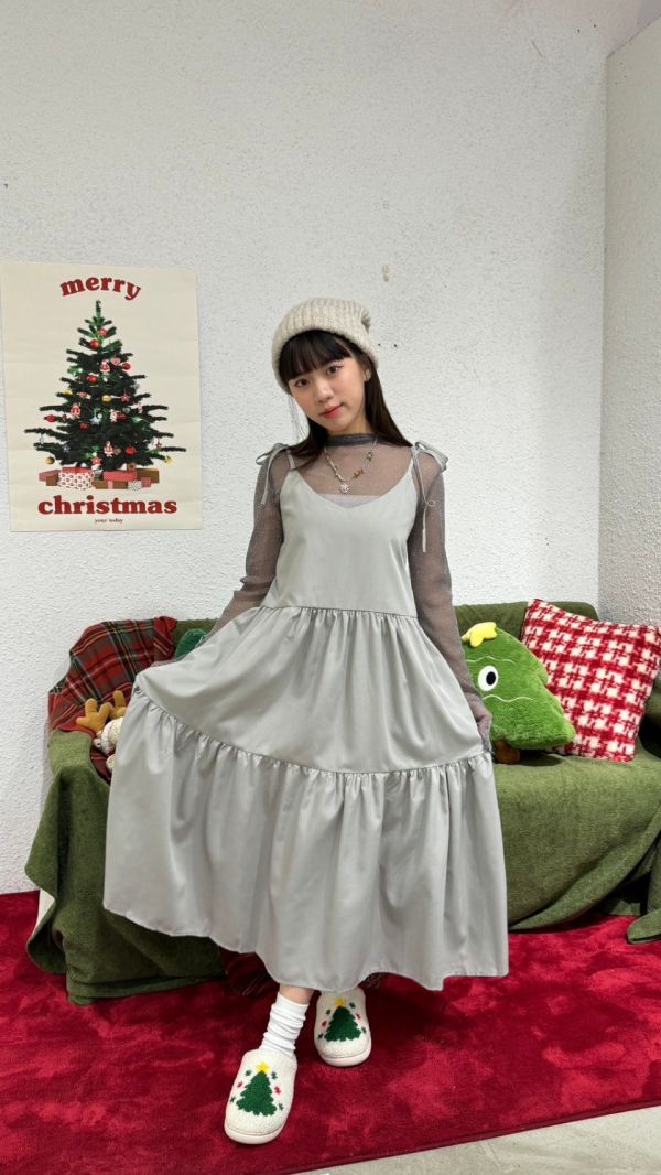 蝴蝶結綁帶蛋糕裙 