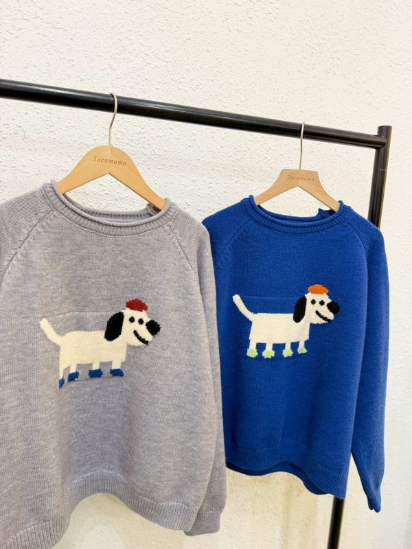 文青插畫小狗毛衣 