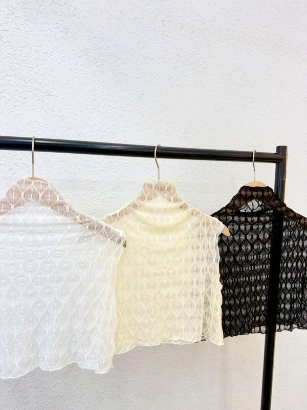 菱格紋透膚背心 