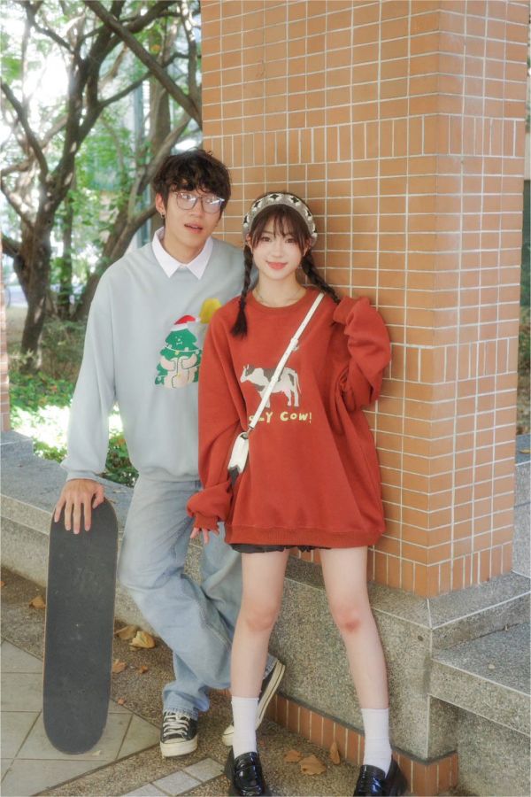 自訂款-可愛牛牛刺繡大學踢 