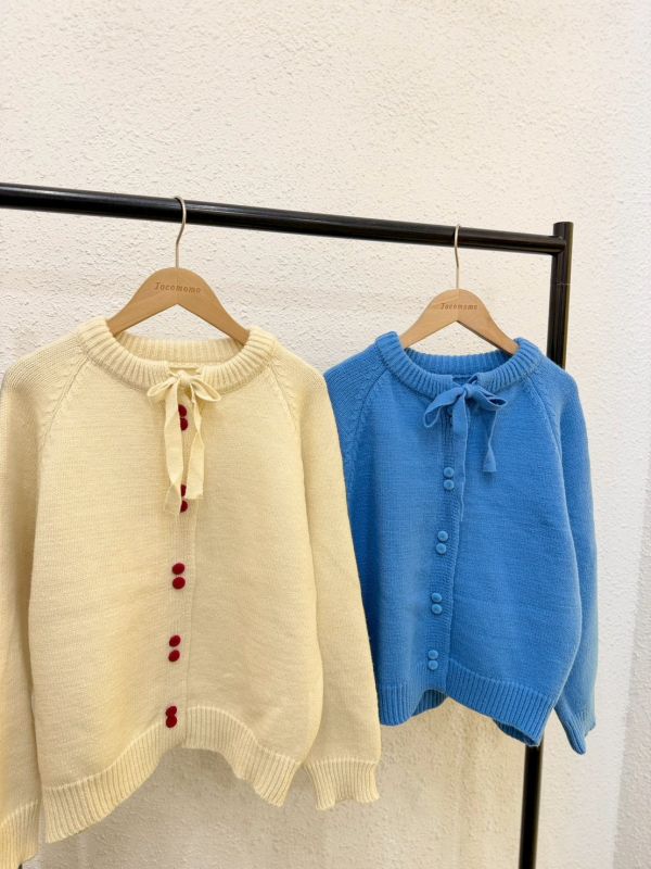 日系領口綁帶針織外套 