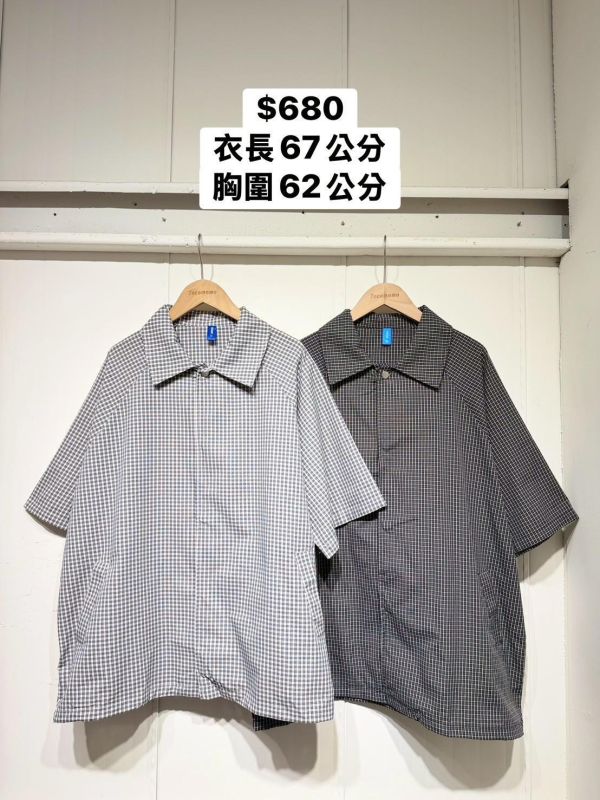 百搭格紋口袋襯衫 