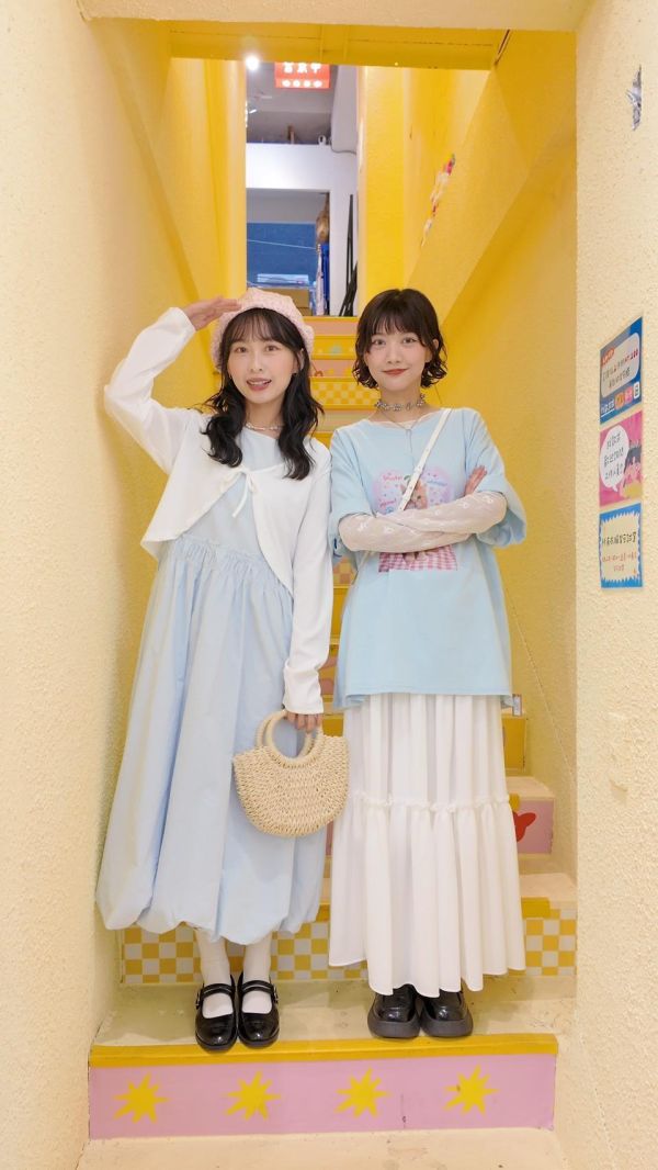 少女蝴蝶結長袖透膚 