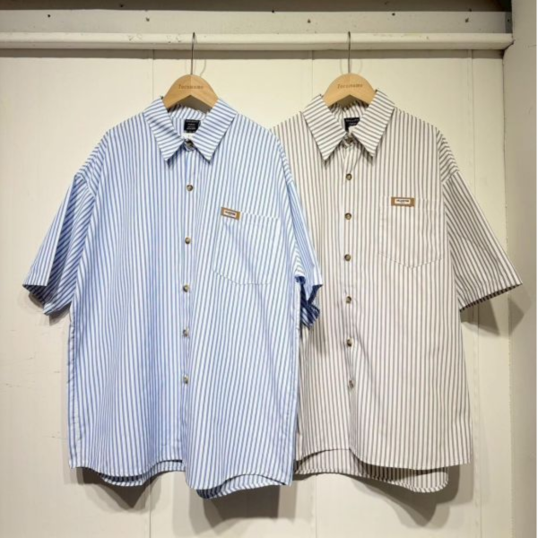 韓系直條紋襯衫 