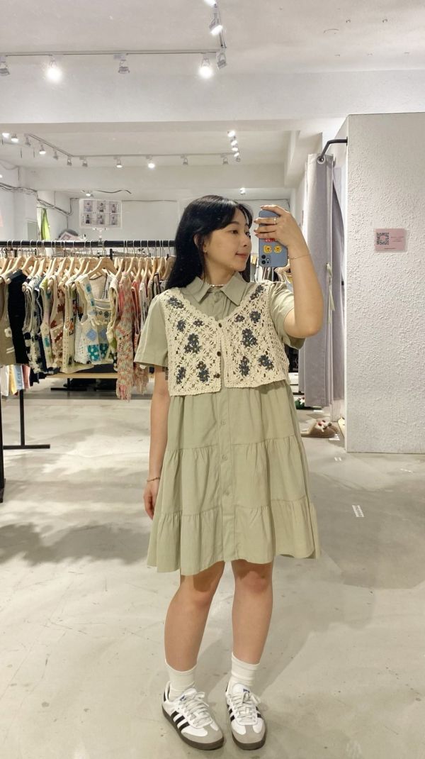 襯衫短洋裝 