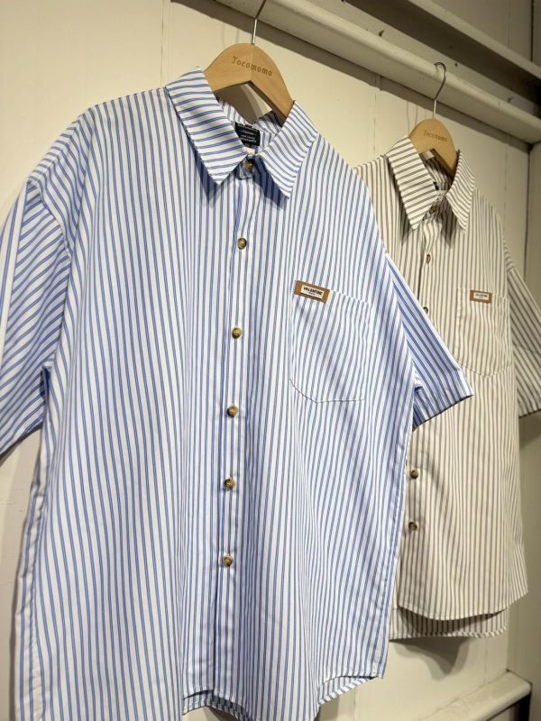 韓系直條紋襯衫 