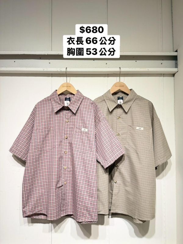 復古細格紋襯衫 