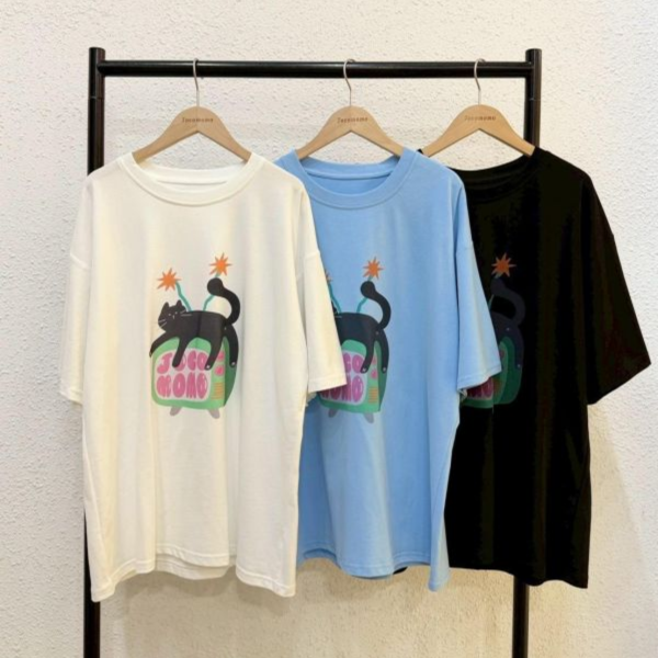 自訂款-黑貓復古電視大踢 