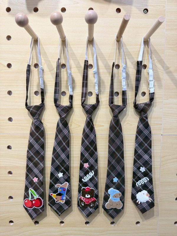 學院風斜紋短領帶 