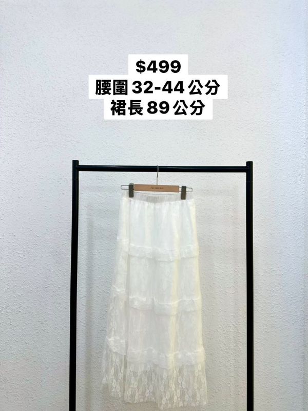 復古花花透紗長裙 