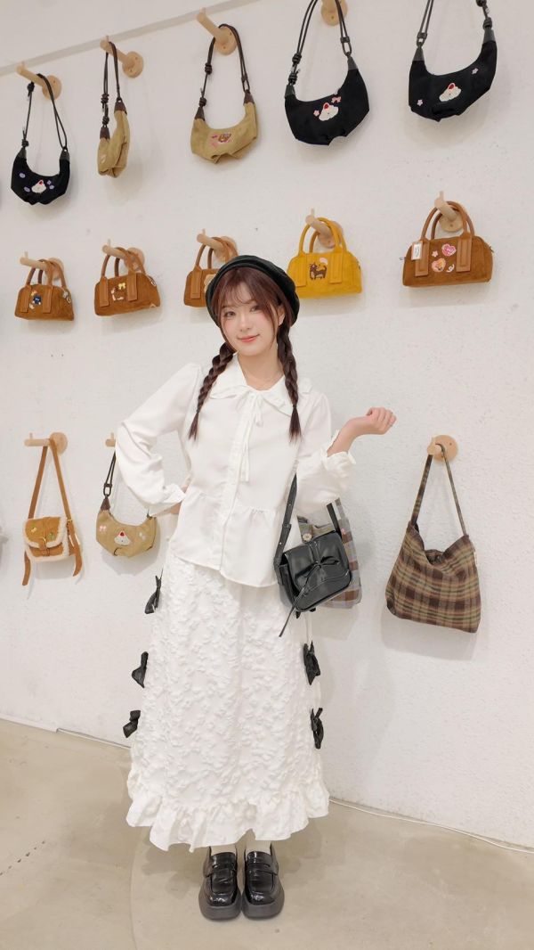 日系娃娃領長袖襯衫 