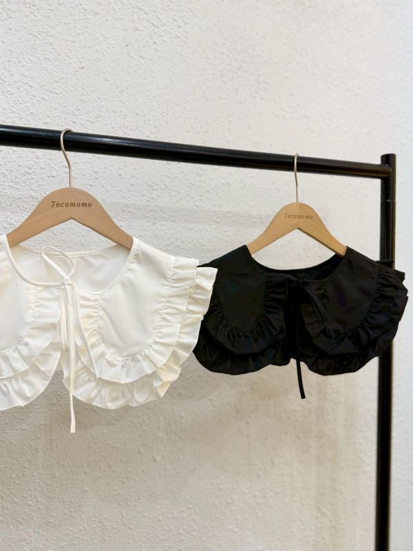 可愛雙層荷葉領片 