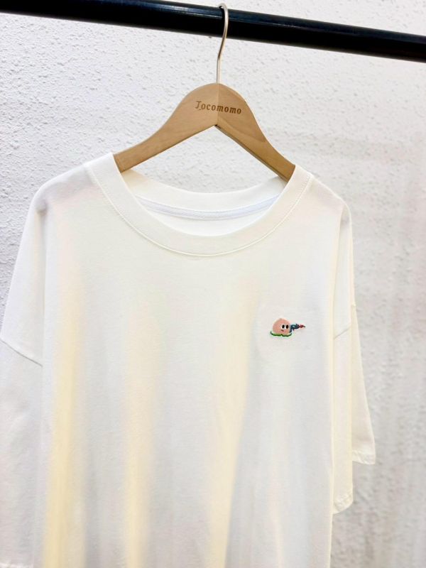 自訂款-桃子水槍刺繡小圖大踢 (MIT) 