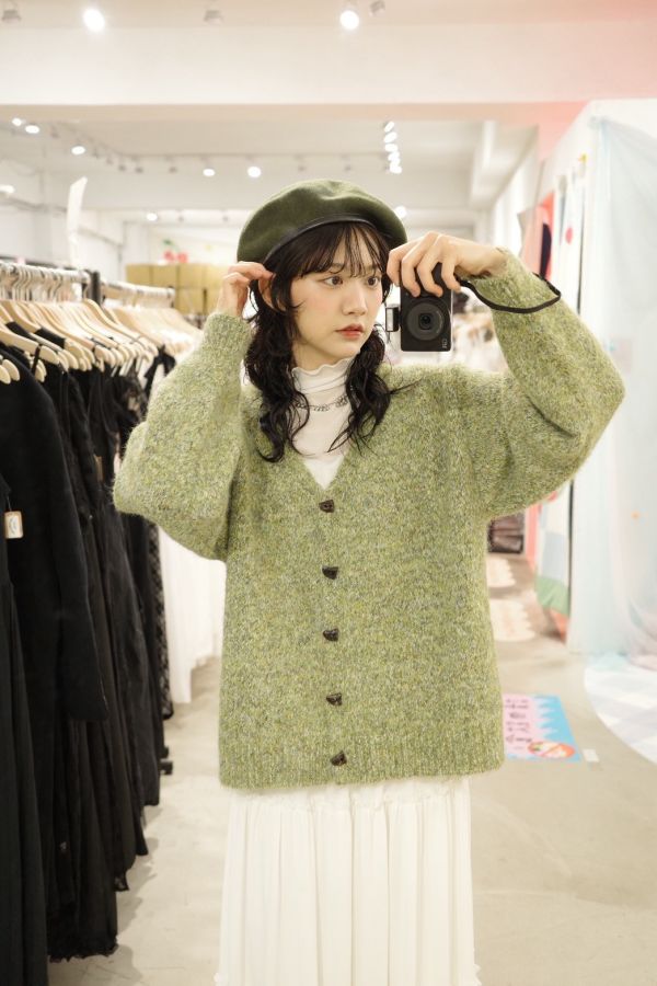 百搭v領針織外套 