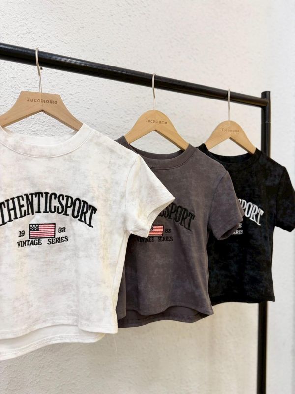 美式渲染短袖上衣 