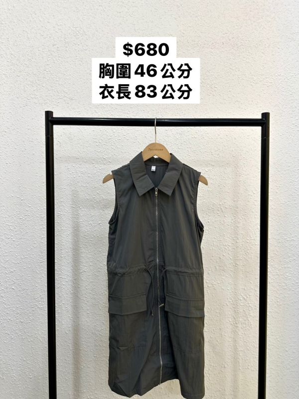 拉鍊工裝襯衫短洋裝 