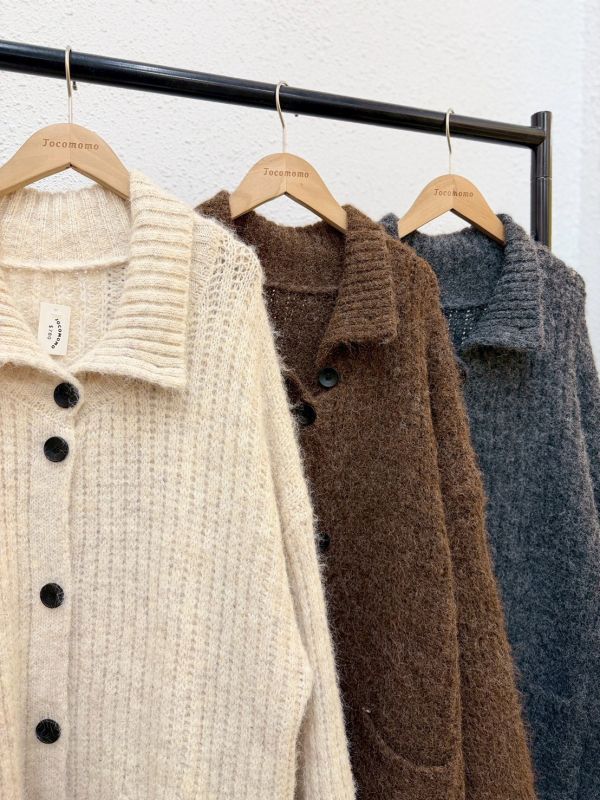 寬鬆毛毛針織外套 