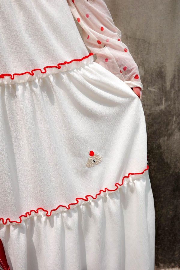 自訂款-蛋糕小狗撞色蛋糕裙 (MIT) 