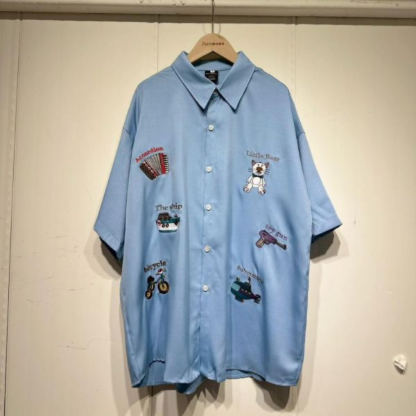 夏日小插畫刺繡襯衫 