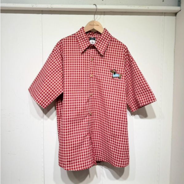 日系格紋臘腸狗襯衫 