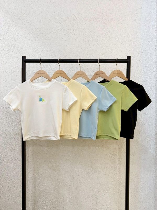 自訂款-漂亮恐龍刺繡圓領上衣 (MIT) 