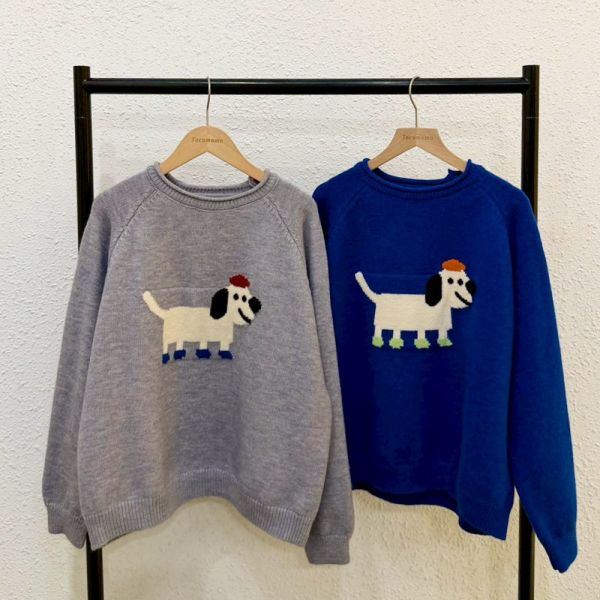 文青插畫小狗毛衣 