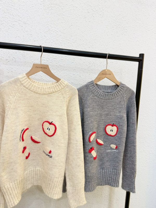 幸運蘋果圓領毛衣 