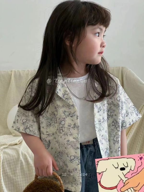 青花瓷西裝領襯衫 Rosen harris 童裝 寶寶 男童 女童 童裝穿搭 基隆童裝店