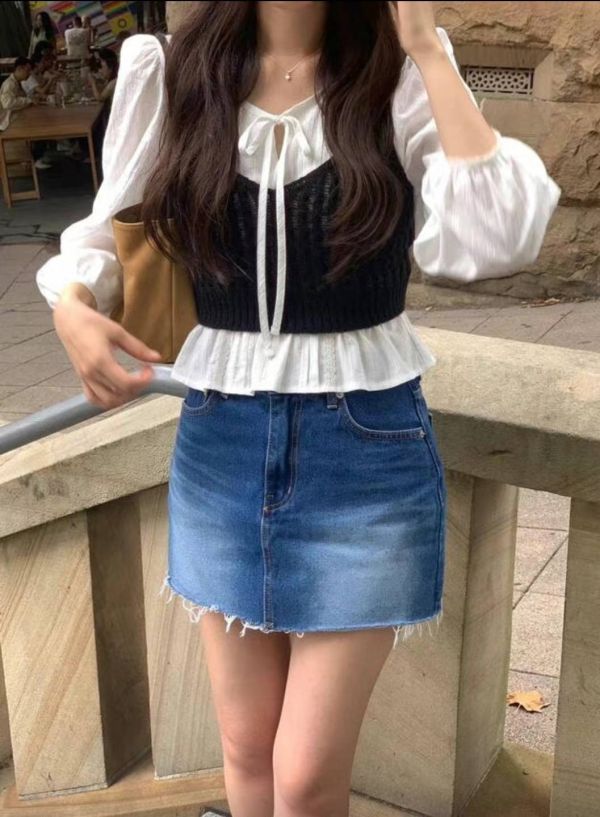 正韓版春夏牛仔短裙 