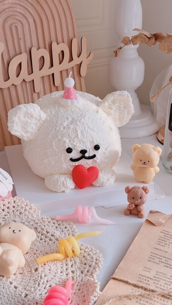 線條小狗抱愛心 