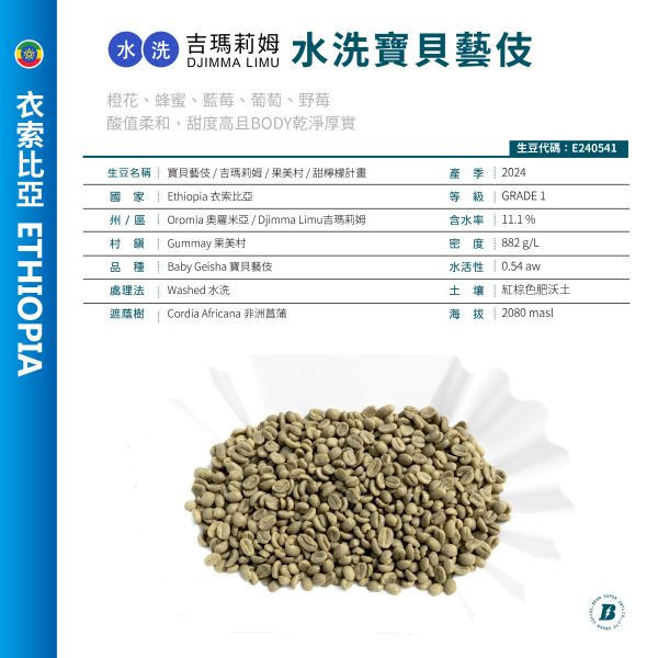 生豆區  |  水洗寶貝藝伎 | 水洗 | 吉瑪莉姆 | 果美村 