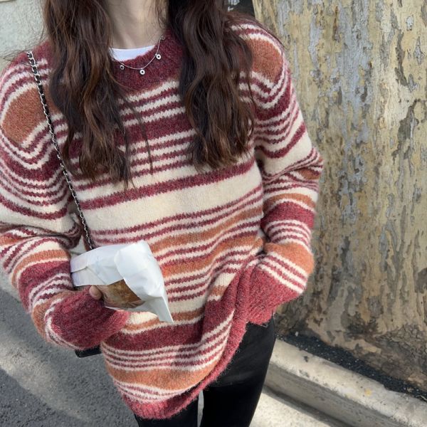 幸運之神的眷顧。甜甜草莓醬蛋糕針織毛衣【301AO】 