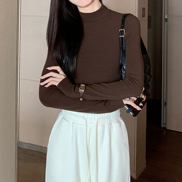 迷霧中的迷戀。唯美濾鏡半高領針織上衣【251AB】 