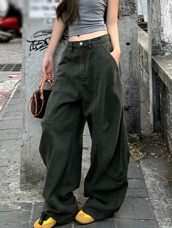酸甜的糖漬日札 超級瘦工裝褲【515BA】 