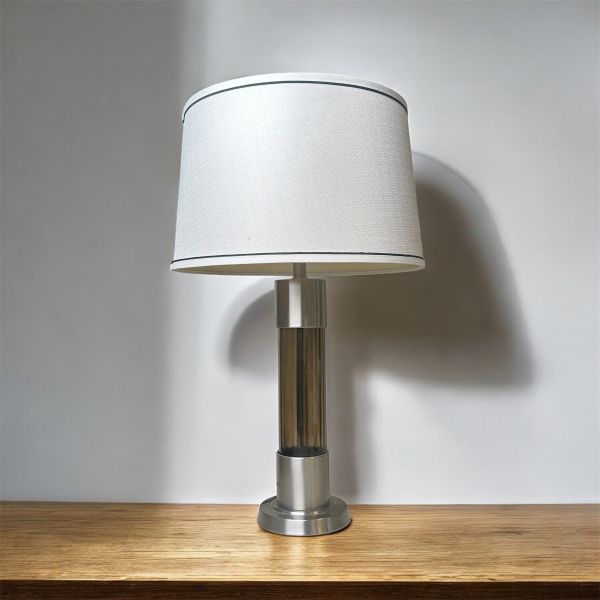 茶色玻璃座布罩桌燈 