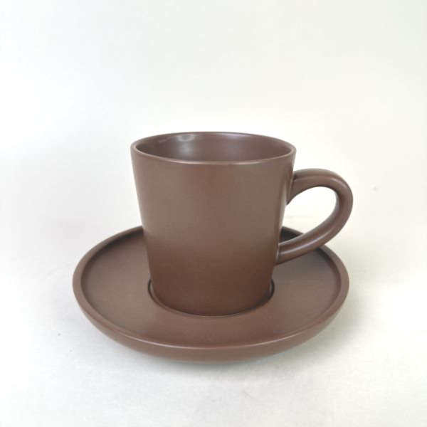 深咖馬克杯+盤組 