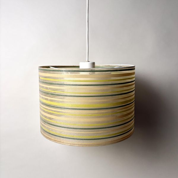 綠色線條織布吊燈 