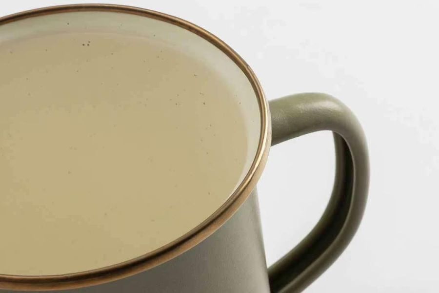 橄欖色琺瑯杯 