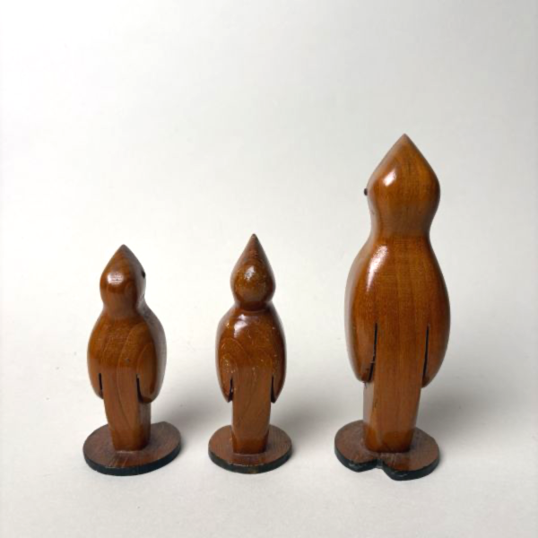 木製企鵝擺飾組 