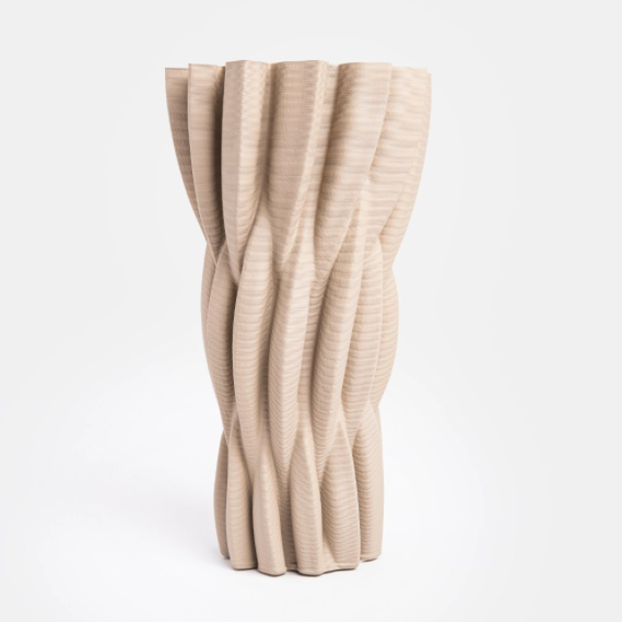 米灰雕塑感陶瓷花器 