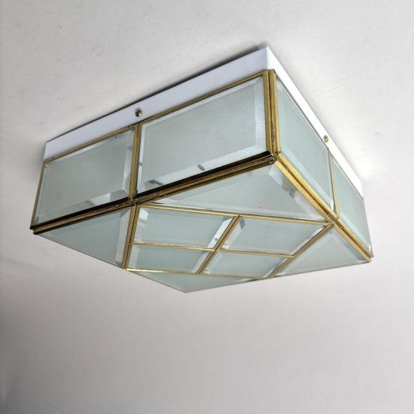 鑲嵌菱格紋玻璃壁燈/吸頂燈 