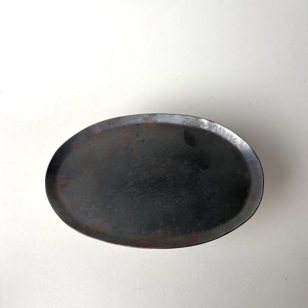 黑鐵木橢圓形木座展示台/水果盤 