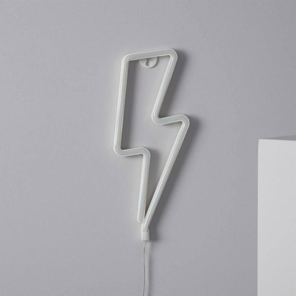 黃藍雙色閃電造型霓虹燈 